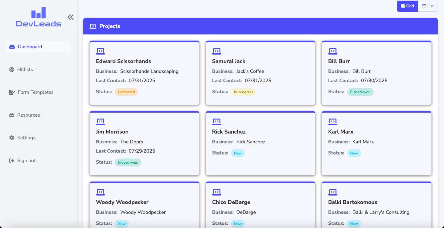 Lead Management Dashboard